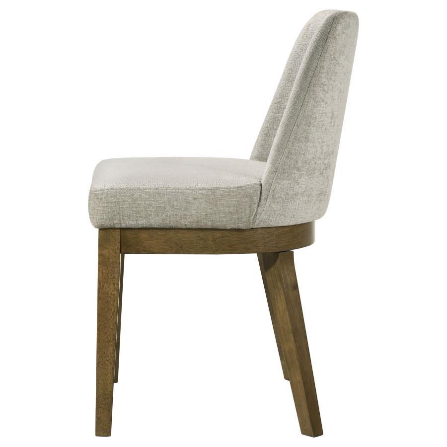 Castlewood - Upholstered Dining Chair (Set of 2) - Brown Oak Chair Set modern furniture Contempo Furniture