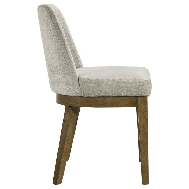 Castlewood - Upholstered Dining Chair (Set of 2) - Brown Oak Chair Set modern furniture Contempo Furniture