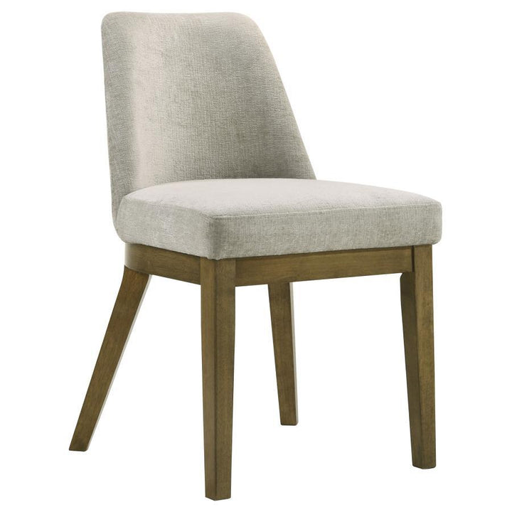 Castlewood - Upholstered Dining Chair (Set of 2) - Brown Oak Chair Set modern furniture Contempo Furniture