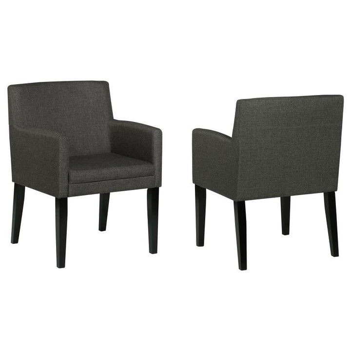 Catherine - Upholstered Dining Arm Chair (Set of 2) - Gray Chair Set modern furniture Contempo Furniture