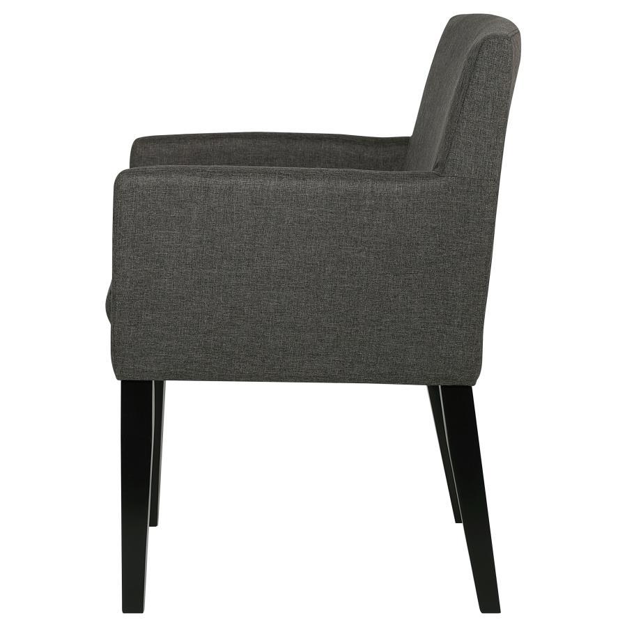 Catherine - Upholstered Dining Arm Chair (Set of 2) - Gray Chair Set modern furniture Contempo Furniture