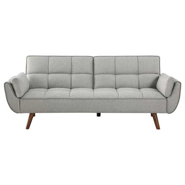 Caufield - Upholstered Tufted Convertible Sofa Bed - Gray Futon Sofa modern furniture Contempo Furniture