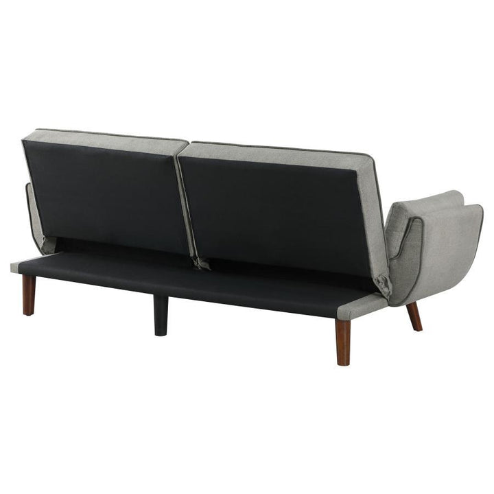 Caufield - Upholstered Tufted Convertible Sofa Bed - Gray Futon Sofa modern furniture Contempo Furniture