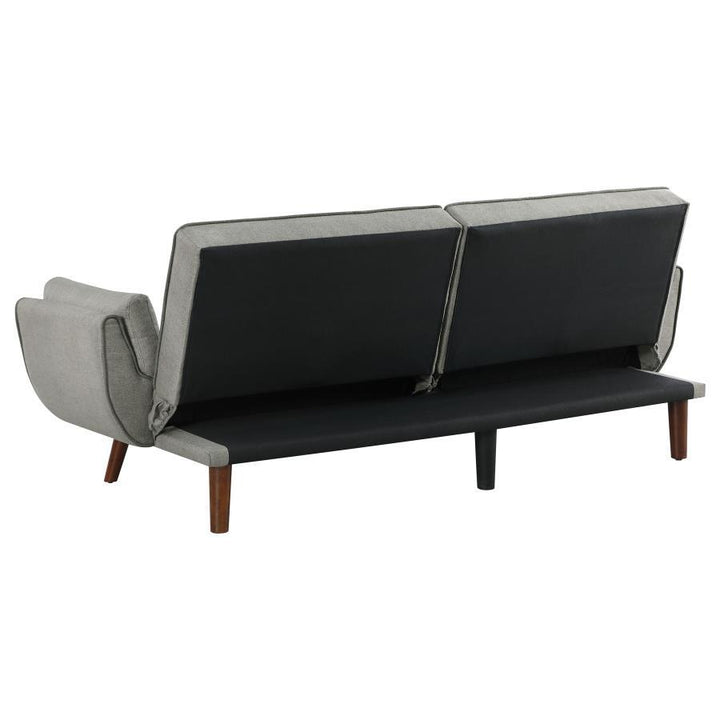 Caufield - Upholstered Tufted Convertible Sofa Bed - Gray Futon Sofa modern furniture Contempo Furniture