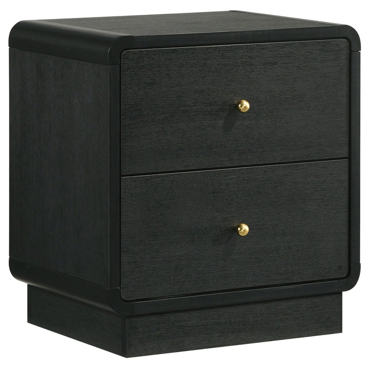Cavelle - 2 - Drawer Nightstand Bedside Table - Black Accent Nightstand modern furniture Contempo Furniture