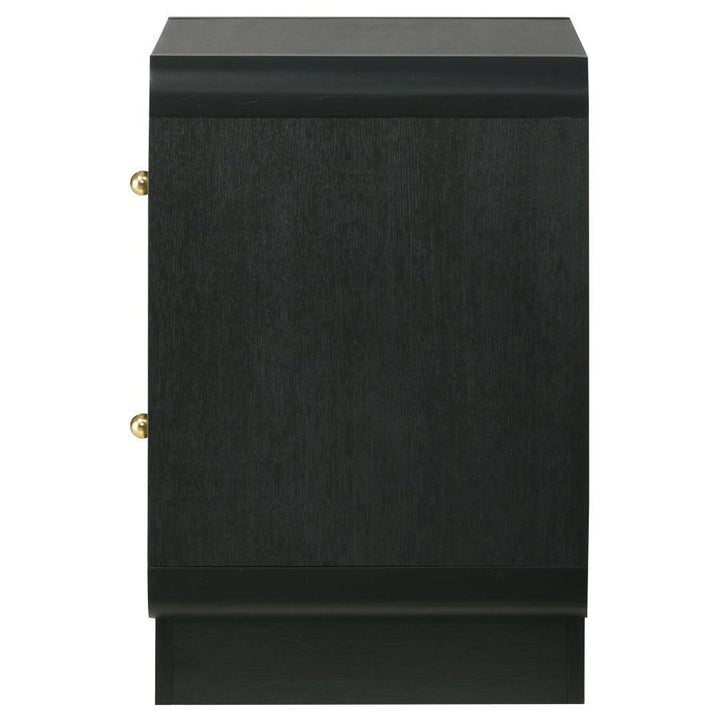Cavelle - 2 - Drawer Nightstand Bedside Table - Black Accent Nightstand modern furniture Contempo Furniture
