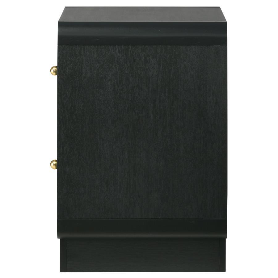 Cavelle - 2 - Drawer Nightstand Bedside Table - Black Accent Nightstand modern furniture Contempo Furniture