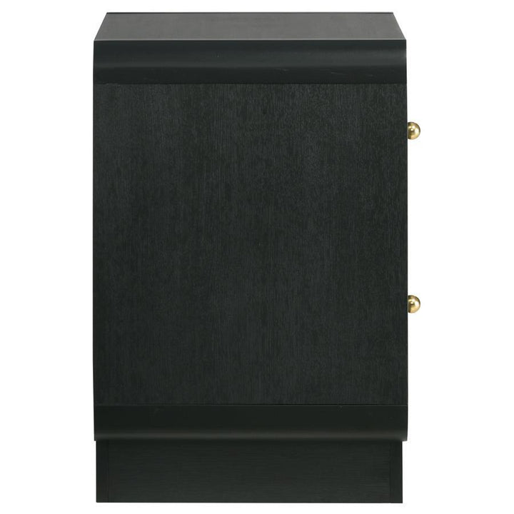 Cavelle - 2 - Drawer Nightstand Bedside Table - Black Accent Nightstand modern furniture Contempo Furniture