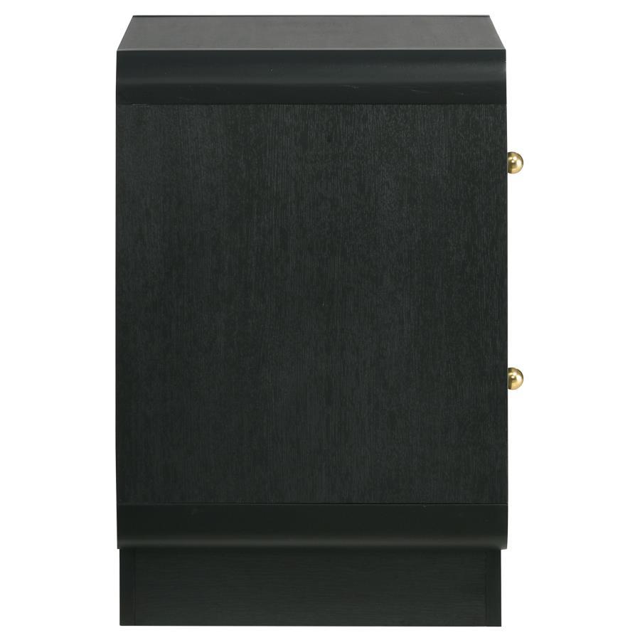 Cavelle - 2 - Drawer Nightstand Bedside Table - Black Accent Nightstand modern furniture Contempo Furniture