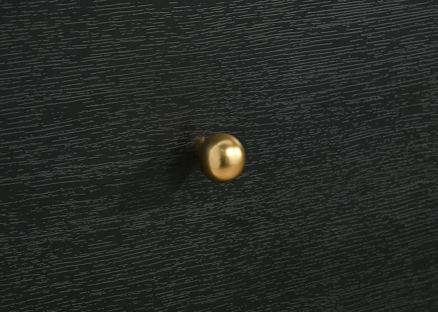 Cavelle - 5 - Drawer Chest Of Drawers - Black Accent Chest modern furniture Contempo Furniture