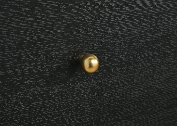 Cavelle - 5 - Drawer Chest Of Drawers - Black Accent Chest modern furniture Contempo Furniture