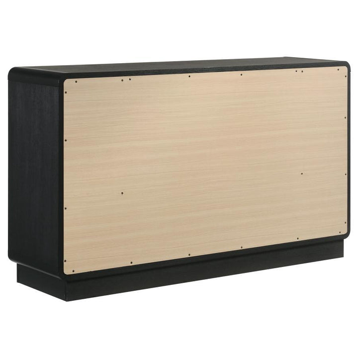 Cavelle - 6 - Drawer Dresser Cabinet - Black Dressers modern furniture Contempo Furniture