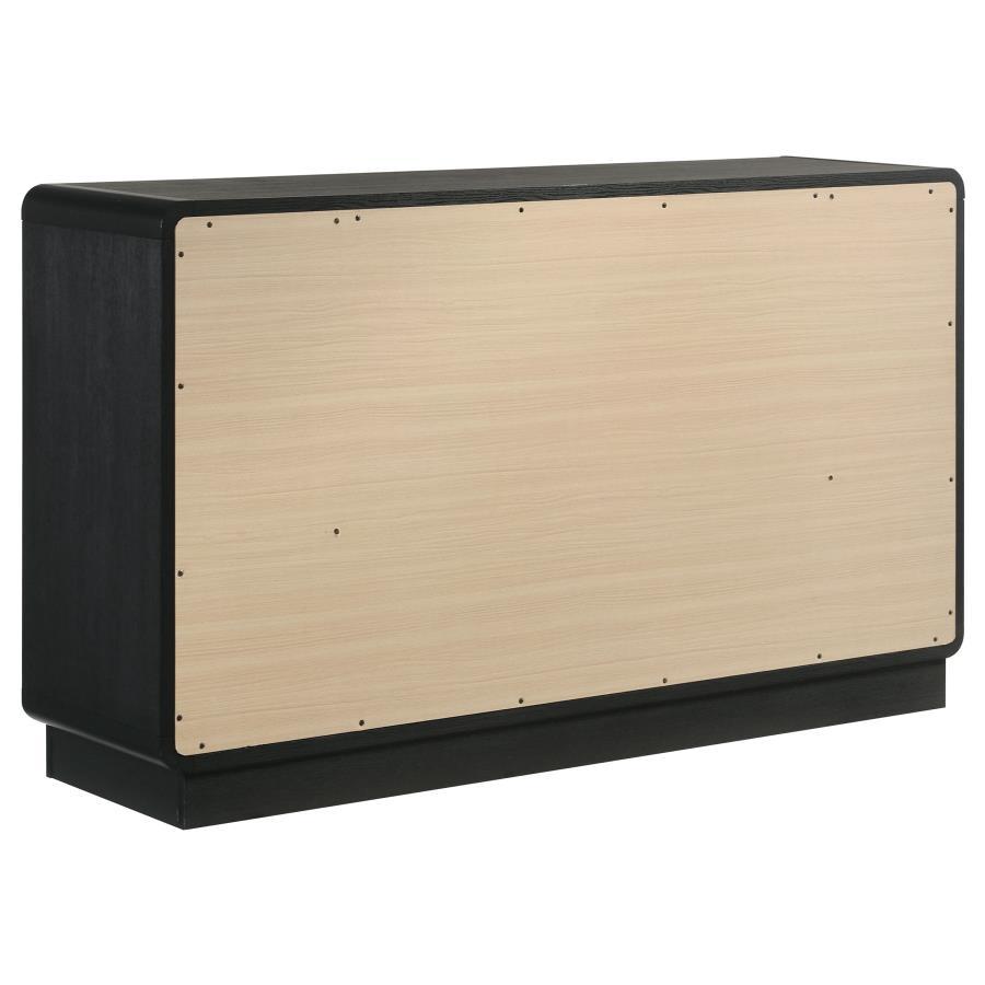 Cavelle - 6 - Drawer Dresser Cabinet - Black Dressers modern furniture Contempo Furniture