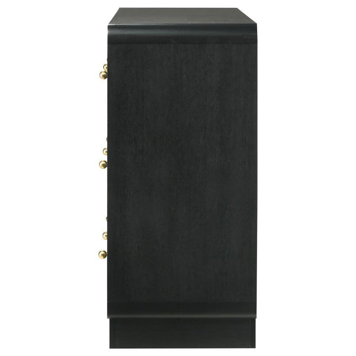 Cavelle - 6 - Drawer Dresser Cabinet - Black Dressers modern furniture Contempo Furniture