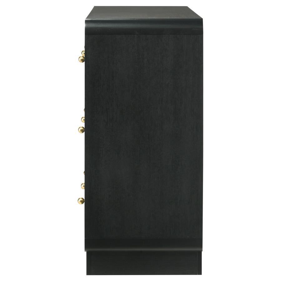 Cavelle - 6 - Drawer Dresser Cabinet - Black Dressers modern furniture Contempo Furniture