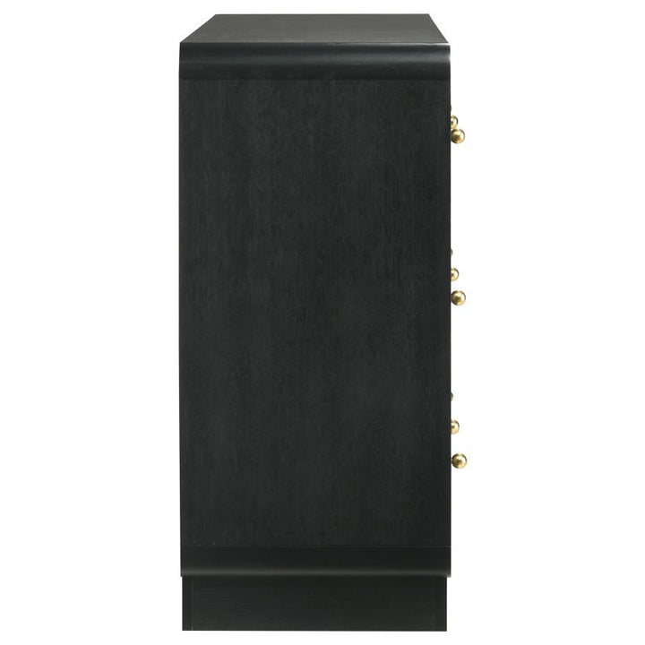 Cavelle - 6 - Drawer Dresser Cabinet - Black Dressers modern furniture Contempo Furniture