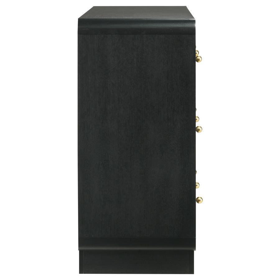 Cavelle - 6 - Drawer Dresser Cabinet - Black Dressers modern furniture Contempo Furniture