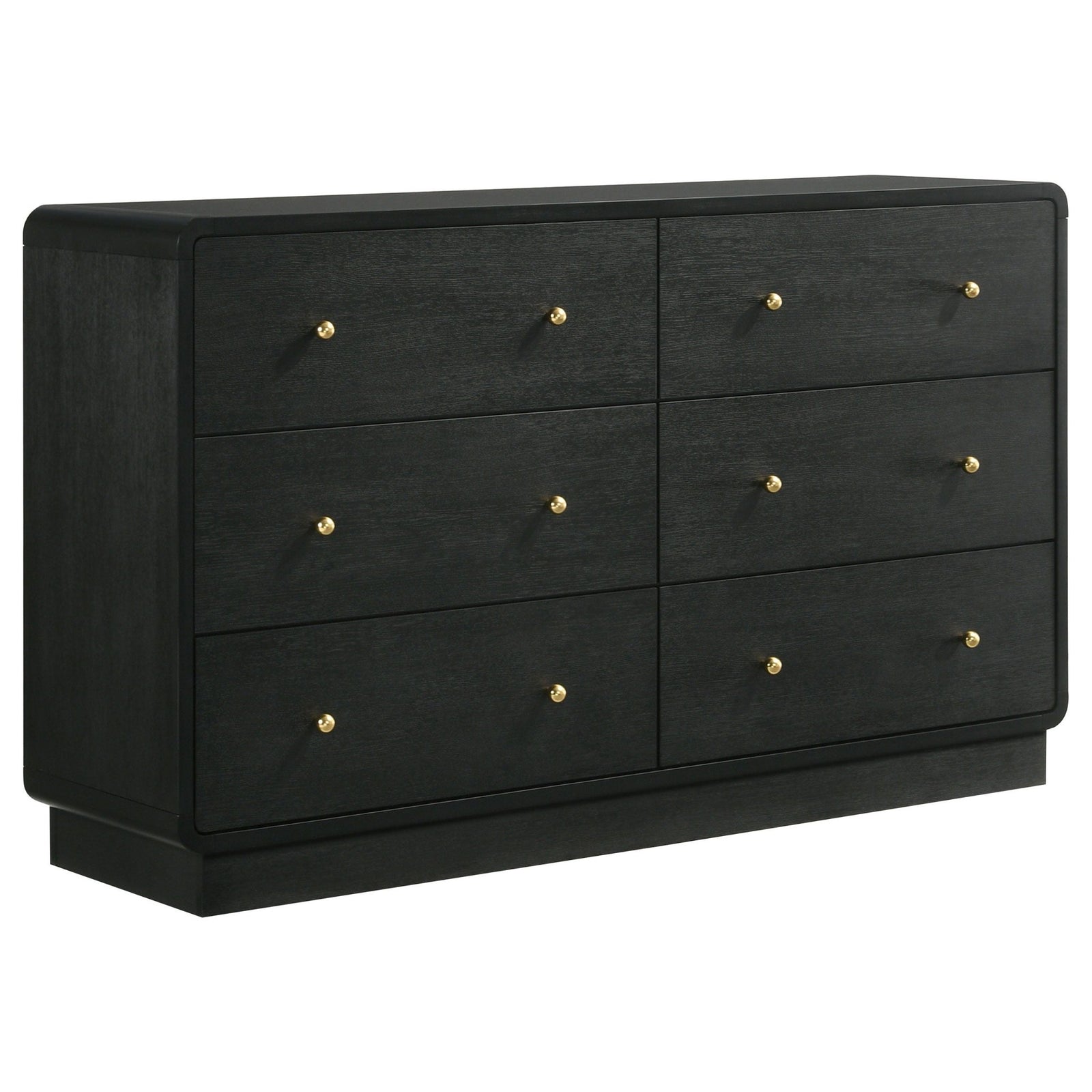 Cavelle - 6 - Drawer Dresser Cabinet - Black Dressers modern furniture Contempo Furniture