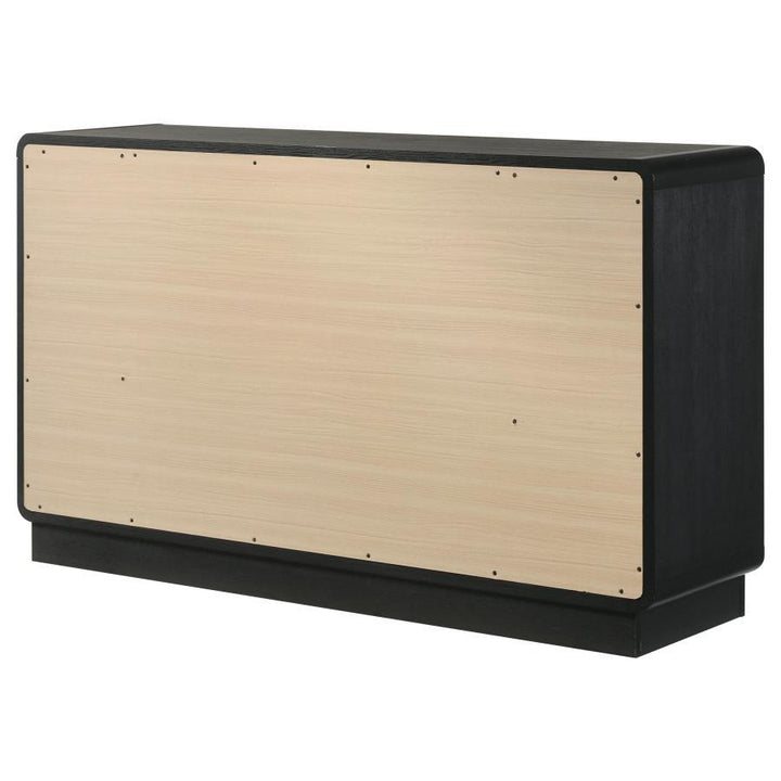 Cavelle - 6 - Drawer Dresser Cabinet - Black Dressers modern furniture Contempo Furniture
