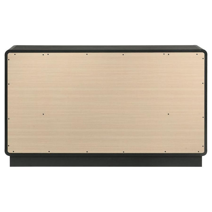 Cavelle - 6 - Drawer Dresser Cabinet - Black Dressers modern furniture Contempo Furniture