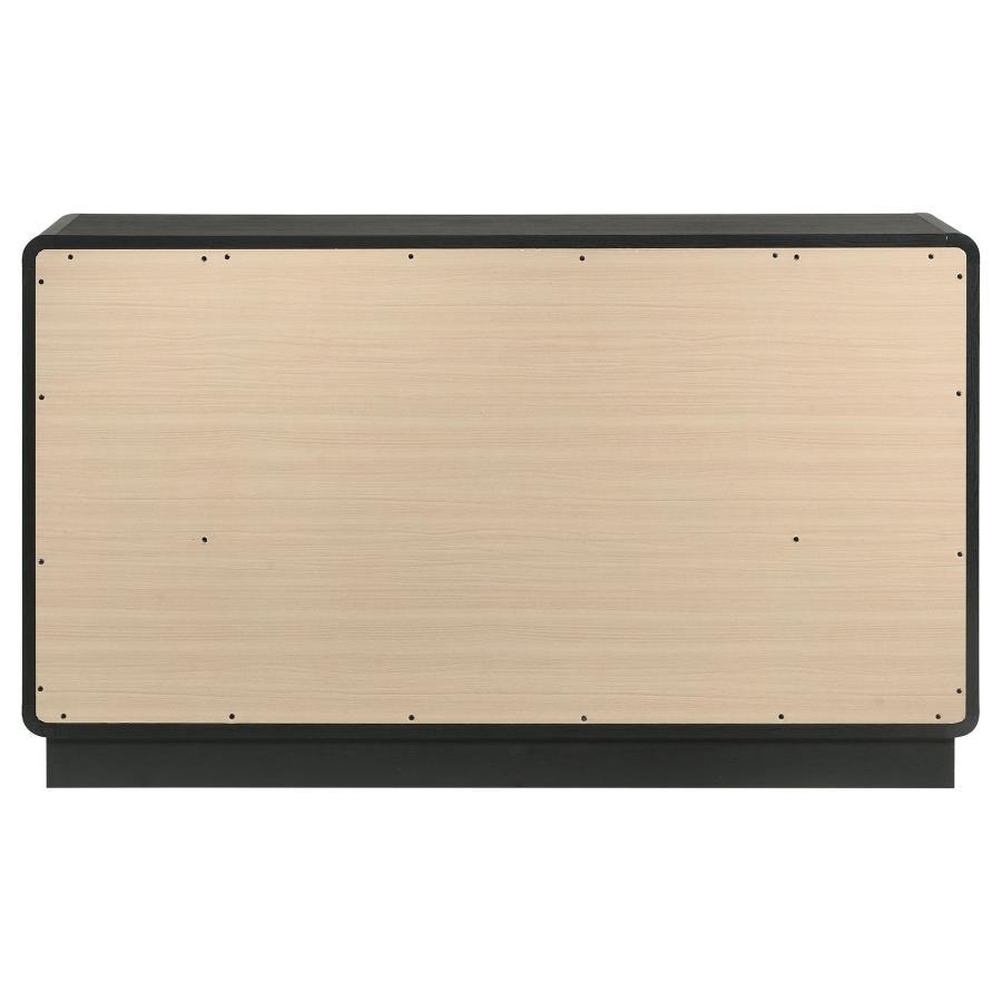 Cavelle - 6 - Drawer Dresser Cabinet - Black Dressers modern furniture Contempo Furniture