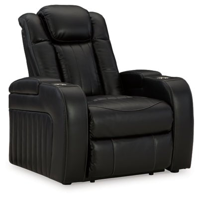 Caveman Den Power Recliner - Black Reclining Chair modern furniture Contempo Furniture