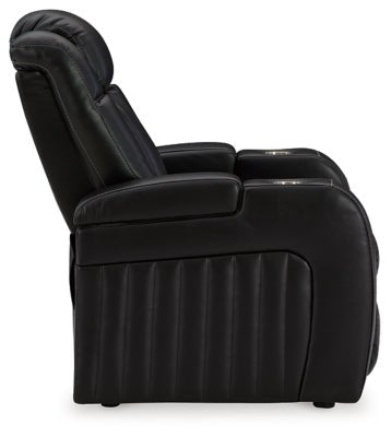 Caveman Den Power Recliner - Black Reclining Chair modern furniture Contempo Furniture