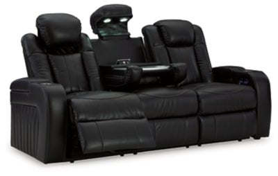 Caveman Den Power Reclining Sofa - Black Power Reclining Sofa modern furniture Contempo Furniture