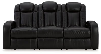 Caveman Den Power Reclining Sofa - Black | Ashley Furniture