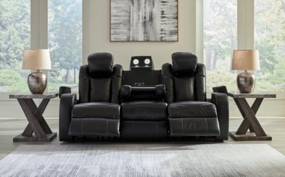 Caveman Den Power Reclining Sofa - Black Power Reclining Sofa modern furniture Contempo Furniture