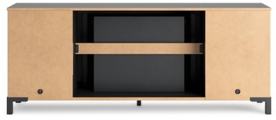Cayberry 60" TV Stand with Electric Fireplace - Black Fireplace TV Stand modern furniture Contempo Furniture