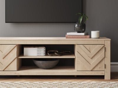 Cayboni 71" TV Stand - Beige TV Stand modern furniture Contempo Furniture