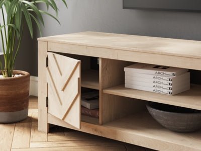 Cayboni 71" TV Stand - Beige TV Stand modern furniture Contempo Furniture
