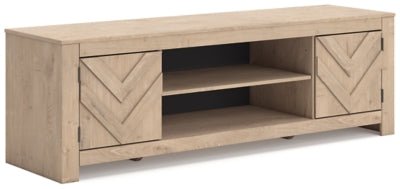 Cayboni 71" TV Stand - Beige | Ashley Furniture