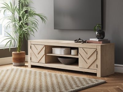 Cayboni 71" TV Stand - Beige TV Stand modern furniture Contempo Furniture