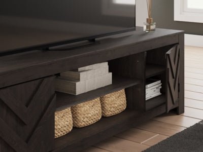 Cayboni 71" TV Stand - Black TV Stand modern furniture Contempo Furniture