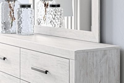 Cayboni Dresser and Mirror - White Dresser &amp; Mirror modern furniture Contempo Furniture