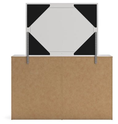 Cayboni Dresser and Mirror - White Dresser &amp; Mirror modern furniture Contempo Furniture