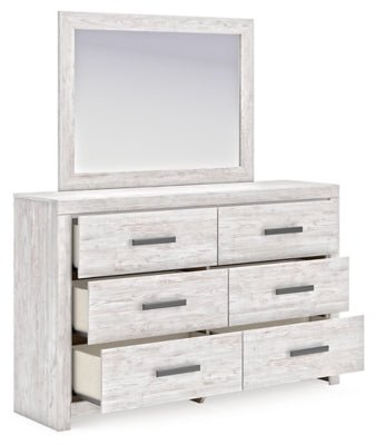 Cayboni Dresser and Mirror - White Dresser &amp; Mirror modern furniture Contempo Furniture