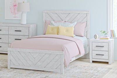 Cayboni Full Panel Bed - White Panel Bed modern furniture Contempo Furniture