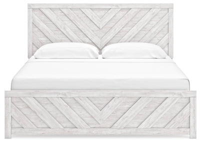 Cayboni King Panel Bed - White Panel Bed modern furniture Contempo Furniture