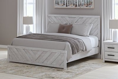 Cayboni King Panel Bed - White Panel Bed modern furniture Contempo Furniture