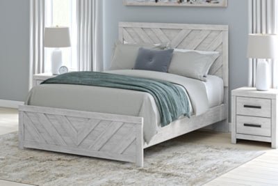 Cayboni Queen Panel Bed - White Panel Bed modern furniture Contempo Furniture