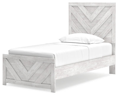 Cayboni Twin Panel Bed - White Panel Bed modern furniture Contempo Furniture