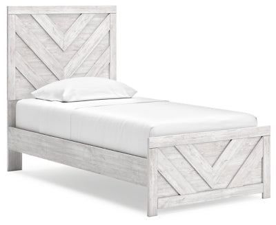 Cayboni Twin Panel Bed - White Panel Bed modern furniture Contempo Furniture