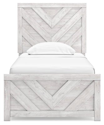 Cayboni Twin Panel Bed - White Panel Bed modern furniture Contempo Furniture