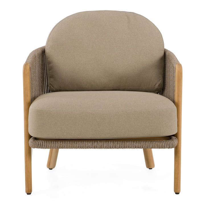 Cayman - Outdoor Beige + Teak Sofa Set