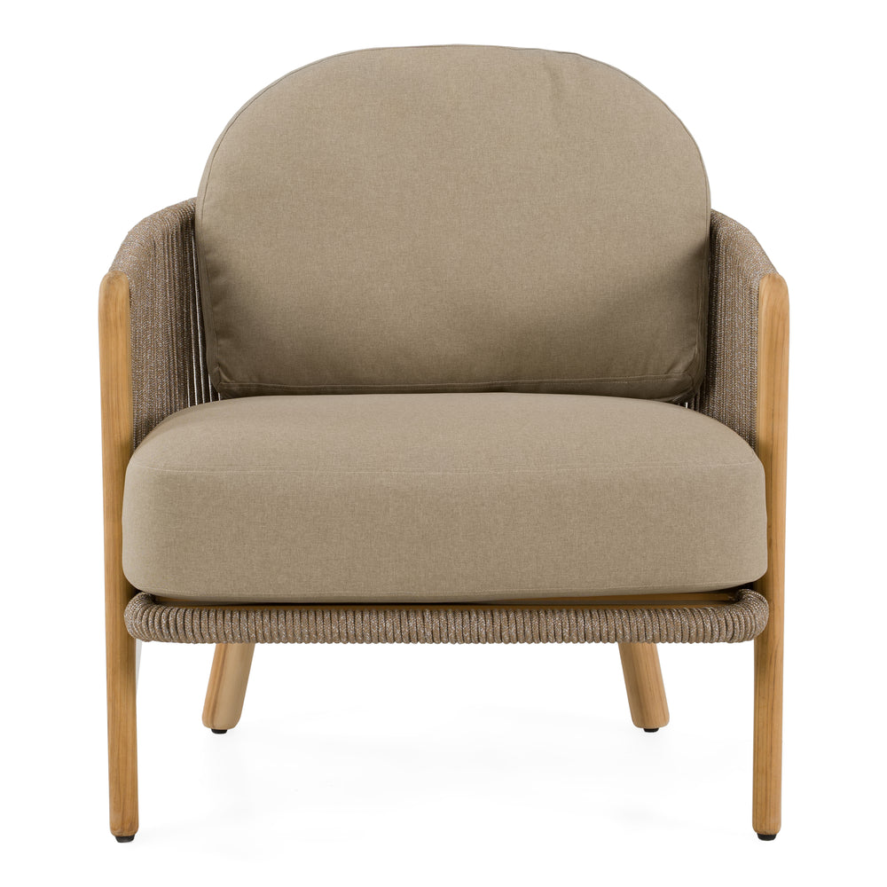 Cayman - Outdoor Beige + Teak Sofa Set - View 8