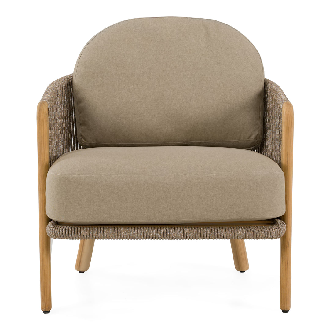 Cayman - Outdoor Beige + Teak Sofa Set