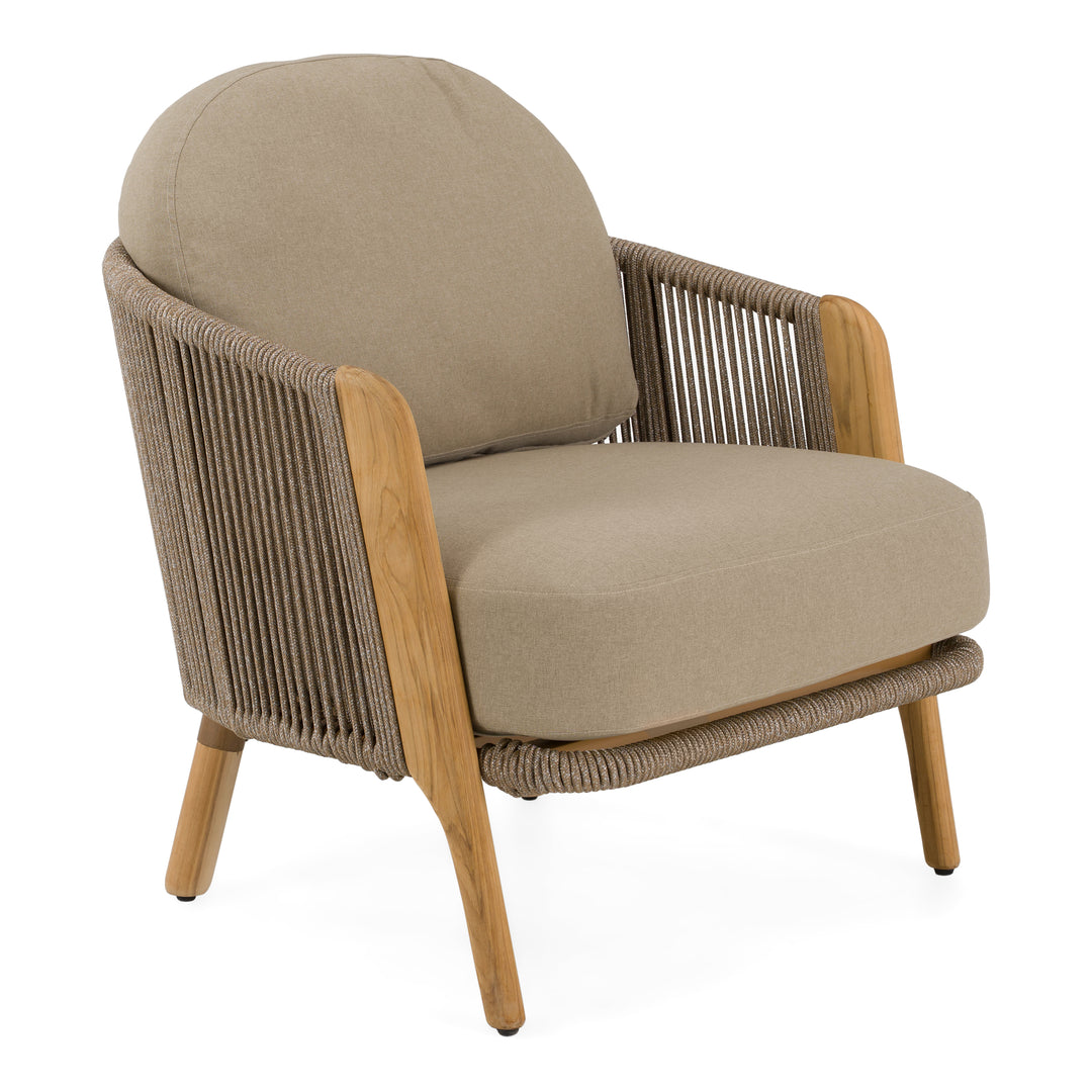 Cayman - Outdoor Beige + Teak Sofa Set